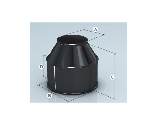 Оголовок без зонта Agni эмалированный, d=115