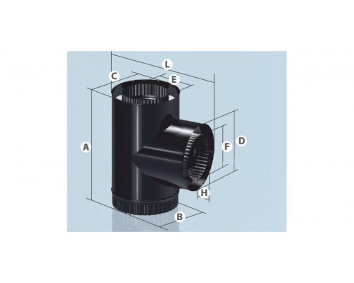 Сэндвич-тройник Agni 90° эмалированный, d=150