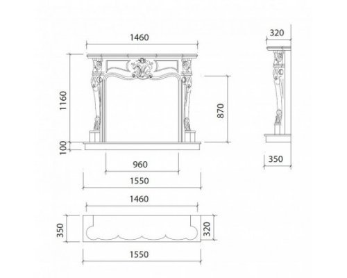 Мраморный портал для камина ArteVero Altea Antique Egypt