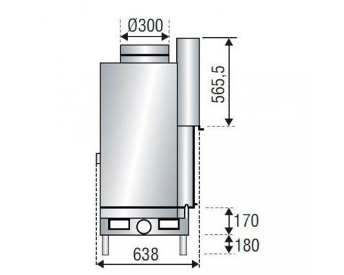 Каминная топка Axis H 1600 simple face WS Black