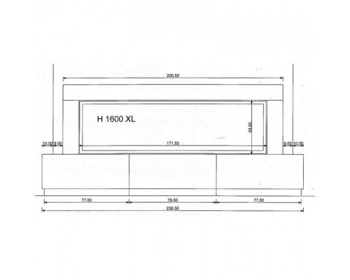 Каминная облицовка Axis Cassandre, H1600XXL