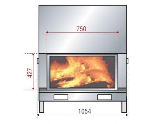 Каминная топка Axis H 1000 double face BG1