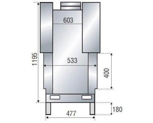 Каминная топка Axis H 1000 double face BG1