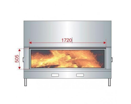 Каминная топка Axis H 1600 double face XXL WS Black