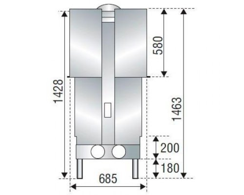 Каминная топка Axis H 1600 double face XXL WS Black