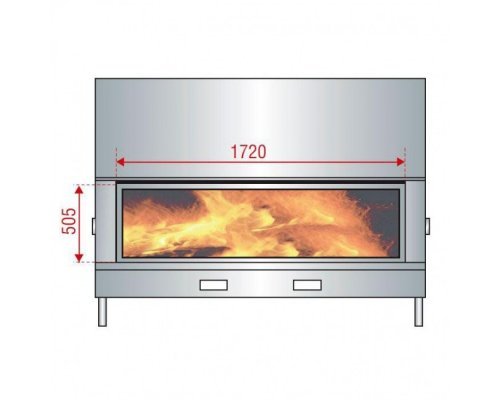 Каминная топка Axis H 1600 XXL WS Black