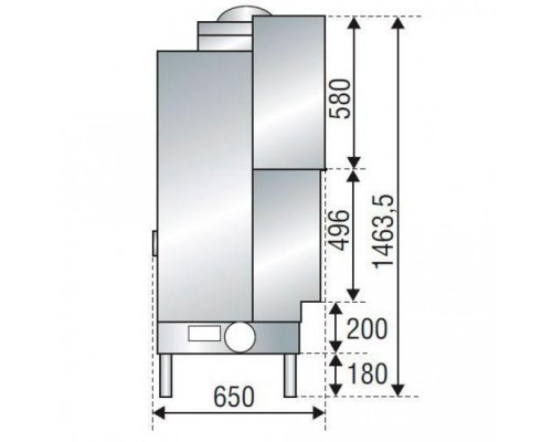 Каминная топка Axis H 1600 XXL WS Black