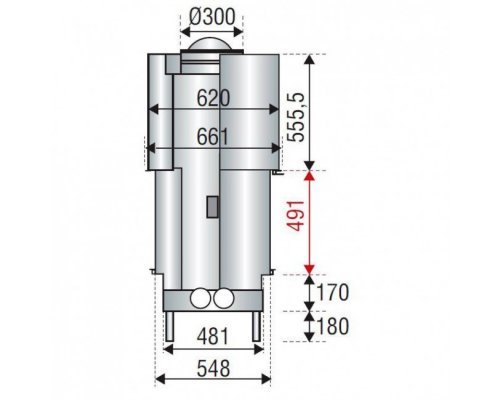 Каминная топка Axis H 1600 double face WS Black
