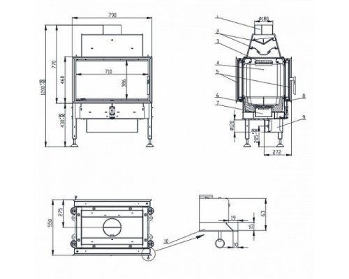 Каминная топка Bef Home Twin 8