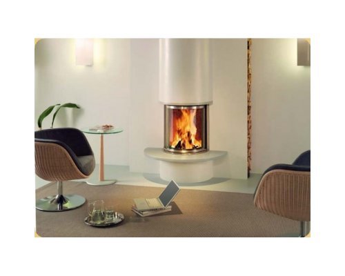 Каминная топка Brunner Compact 57/55 сферическое стекло, вертикальное открытие (с подъемом)