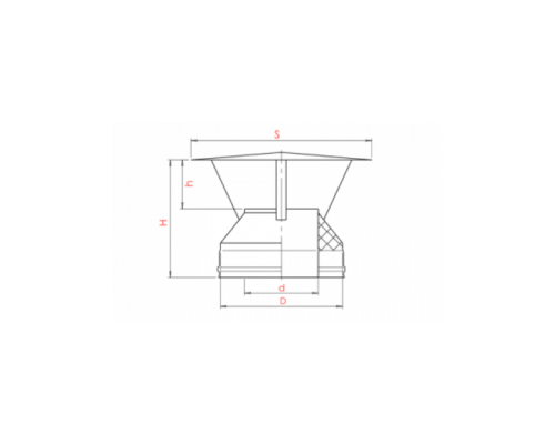 Оголовок Craft (304/0,5 + 304/0,5) изоляция 50, d=115
