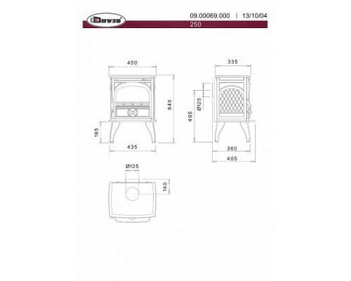 Печь-камин Dovre 250CB