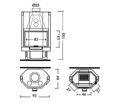 Каминная топка EdilKamin IC TEKNO 3V