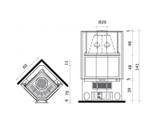 Каминная топка Edilkamin Ego N