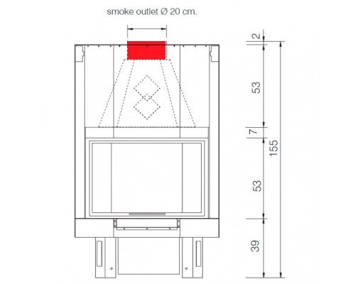 Каминная топка EdilKamin TEKNO 3 UP N
