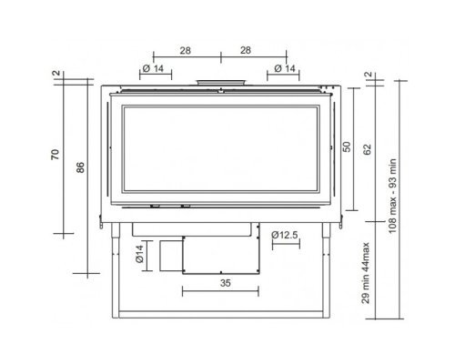 Каминная топка Edilkamin Screen 80 N