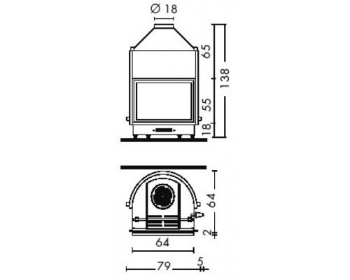 Каминная топка Edilkamin Idro 50 CS