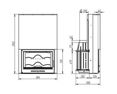 Каминная топка Ferlux 705 flat guillotine V12
