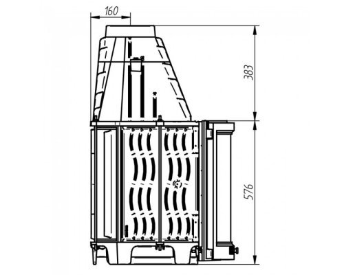 Каминная топка Ferlux 810 curvo