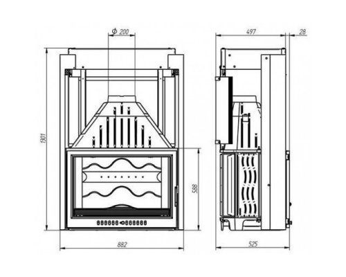 Каминная топка Ferlux 805 Plano Escamoteable