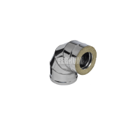 Сэндвич-колено Ferrum 90 (430/0,5мм + нерж.) d=110х200