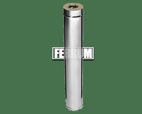 Труба-сэндвич Ferrum 1,0м (430/0,5мм + нерж.) d=250х350