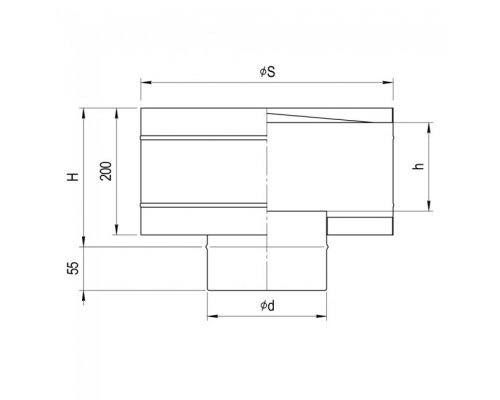 Зонт-К с ветрозащитой Ferrum (430/0,5 мм) d=150