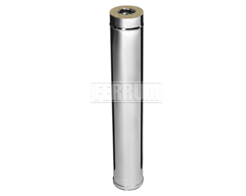 Труба-сэндвич Ferrum 1,0м (430/0,5мм + нерж.) d=150х210