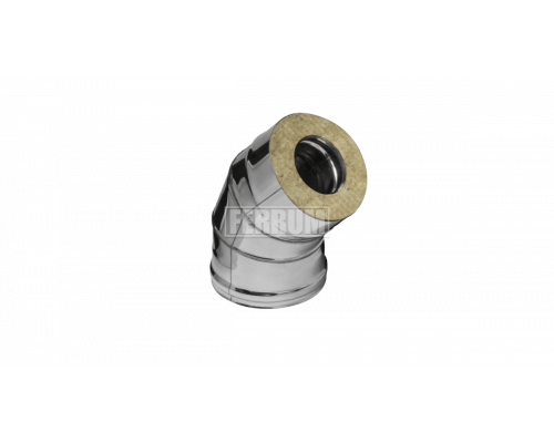 Сэндвич-колено Ferrum 135 (430/0,5мм + нерж.) d=80х160