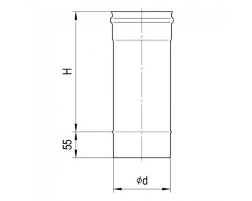 Труба Ferrum 1,0м (430/0,5 мм) d=115