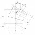 Колено Ferrum угол 135 (430/0,5 мм) d=110