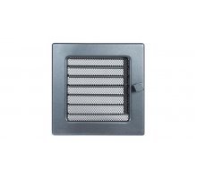 Вентиляционная решетка Fireway 170х170 мм. графит с жалюзи