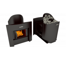 Дровяная банная печь Grill’D Aurora 160 window black