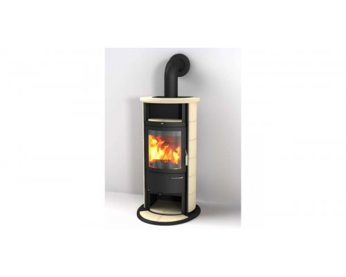 Отопительная Печь Hark 17 NHGT ECOplus, creme 711, черная рамка