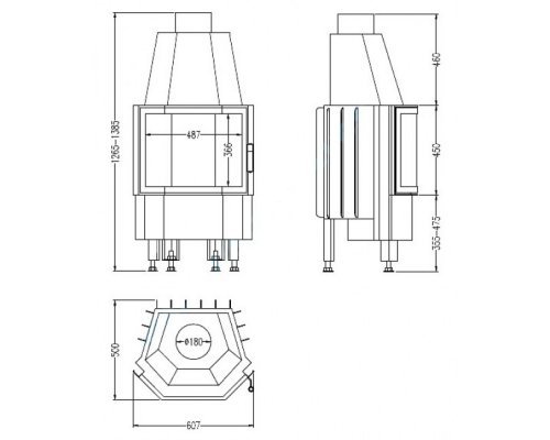 Каминная топка Hark Radiante 800/45 K T4
