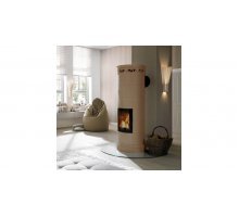 Отопительная Печь Hark Bella Rosa 10 Viva ECOplus, цвет cashmere, черная рамка, верх.подкл.