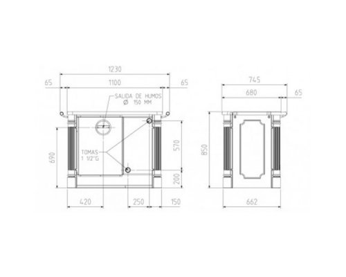 Печь отопительно-варочная Hergom L-09CC