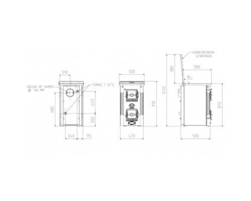 Печь отопительно-варочная Hergom L-05CCE