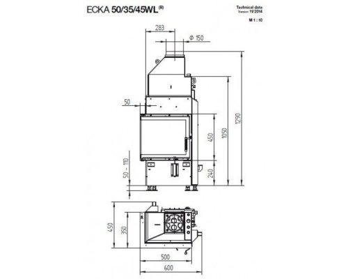 Каминная топка Hoxter Ecka 50/35/45WL