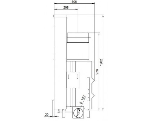 Каминная топка KFD LINE A H 1570 CI