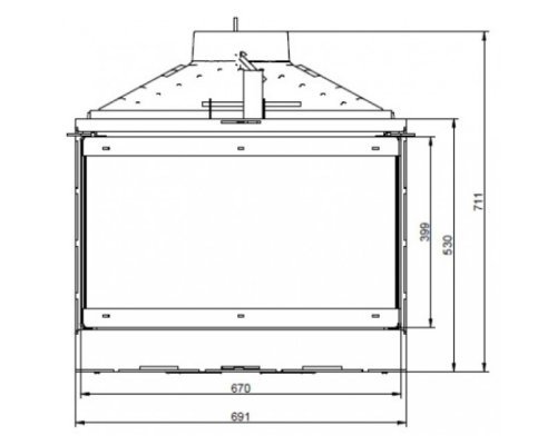 Каминная топка KFD ECO MAX 7 3F
