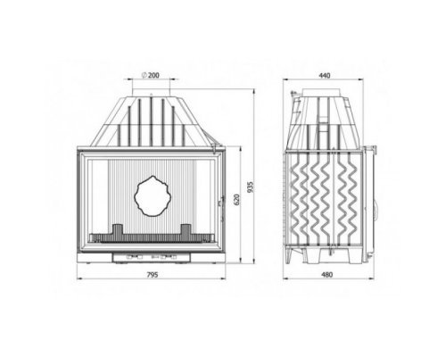 Каминная топка Kaw-Met W8