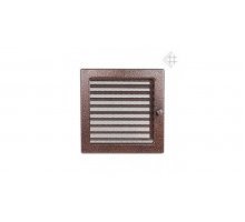 Каминная решетка Kratki 22x22 черная/медь пористая с жалюзи