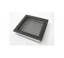 Каминная решетка Kratki 22x22 черная/хром пористая