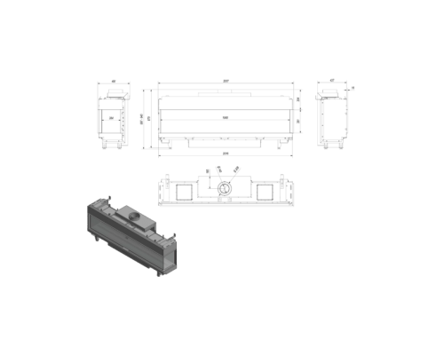 Каминная топка Kratki LEO/P/200/LPG (баллонный газ)