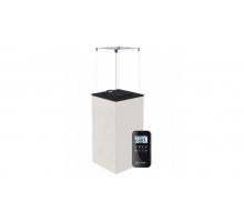 Газовый нагреватель Kratki PATIO MINI/G31/37MBAR/B - белое стекло, с пультом ДУ