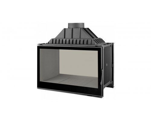 Каминная топка Liseo Castiron LCI 9 GDF BG, двусторонняя, черное стекло