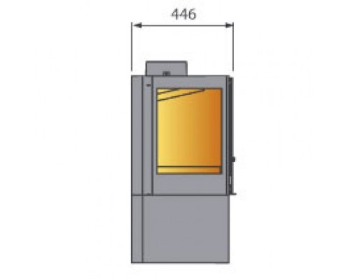 Отопительная печь Liseo Castiron LCI 7 GFR Stove, стекло справа