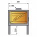 Отопительная печь Liseo Castiron LCI 7 GFR Stove, стекло справа