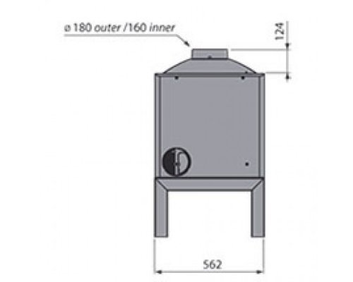 Отопительная печь Liseo Castiron LCI 5 GFR Stove, стекло справа